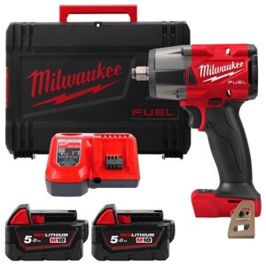 Гайковерт акумуляторний безщітковий MILWAUKEE 1/2" (881 Нм) M18 FMTIW2F12-502X, з кільцем