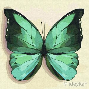 Картина за номерами Ідейка "Зелена метелик" 25х25 KHO4208