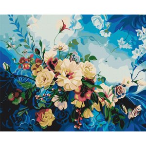 Картина за номерами "Квіти блакитні" Anna Steshenko Brushme BS53560 40x50 см