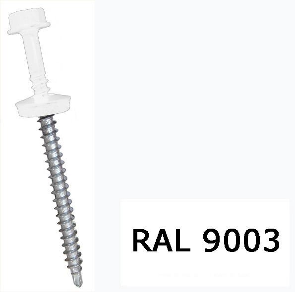 Саморіз покрівельний etanco (gunnebo) 4.8х70 RAL 9003 упк 100 шт - порівняння