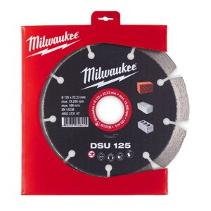 Алмазний диск DSU 125 для бетону, каменю, цегли MILWAUKEE