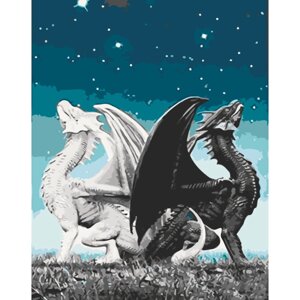 Картина за номерами "Пара драконів" Art Craft 16008-AC 40х50 см