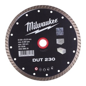 Алмазний диск DUT 230 для керамічної плитки, бетон (чистий рез) MILWAUKEE