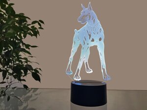 Змінна пластина для 3D світильників "Доберман" 3DTOYSLAMP