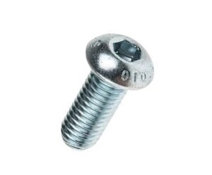 Гвинт INBUS з напівкруглою головкою ISO 7380 М3х6 Metalvis к. м. 10.9 цинк білий 500 шт./пачка