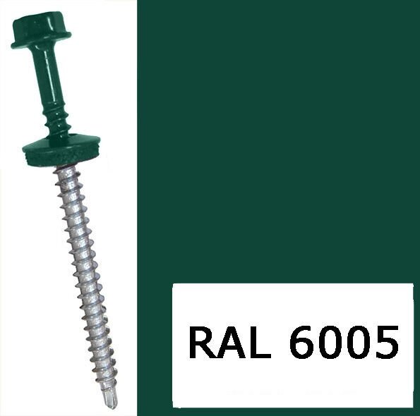 Саморіз покрівельний etanco (gunnebo) 4.8х70 RAL 6005 упк 100 шт - наявність