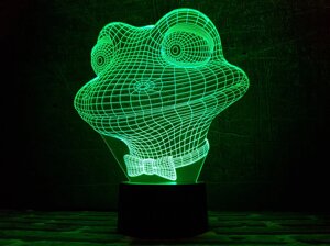 Змінна пластина для 3D світильників "Жабеня" 3DTOYSLAMP