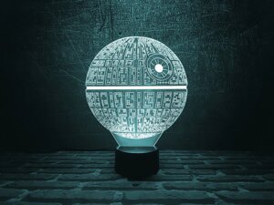 Змінна пластина для 3D нічника "Зірка смерті" 3DTOYSLAMP