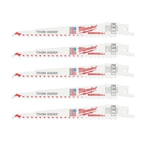 Полотно для шабельних пилок FANG TIP THIN KERF MILWAUKEE, 150х5,0мм (5 шт)