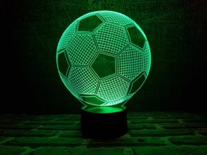 Змінна пластина для 3D світильників "Футбольний м'яч" 3DTOYSLAMP