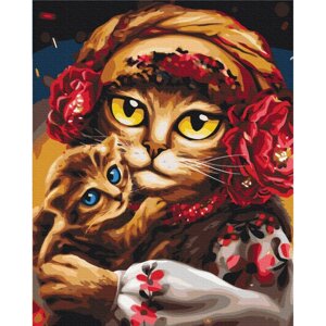 Картина за номерами "Сім'я котиків" Маріанна Пащук Brushme BS53117 40х50 см