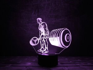 Змінна пластина для 3D світильників "Штангіст" 3DTOYSLAMP