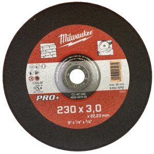 Відрізний диск по каменю CC 42 / 230х3 PRO+ MILWAUKEE