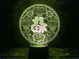 Змінна пластина для 3D світильників "Достаток" 3DTOYSLAMP