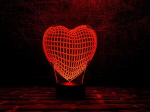 Змінна пластина для 3D ламп "Серце" 3DTOYSLAMP
