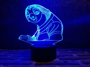 Змінна пластина для 3D світильників "Лінівець" 3DTOYSLAMP