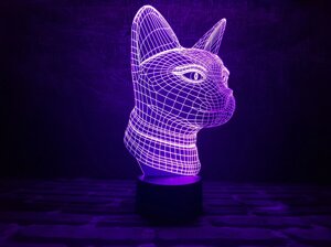 Змінна пластина для 3D ламп "Кішечка" 3DTOYSLAMP