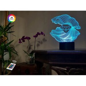 Змінна пластина для 3D нічників "Мушля 2" 3DTOYSLAMP