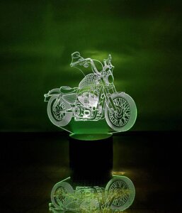 Змінна пластина для 3D світильників "Мотоцикл 5" 3D TOYSLAMP
