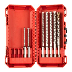 Набір із 7 бурів SDS+ MX4 Set 1 (Ø 5 / 6 x 115 mm, Ø 6 / 8 / 8 / 10 x 165 mm, Ø 12 x 160) MILWAUKEE