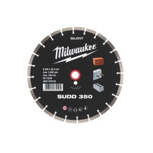 Діамантовий диск SUDD 350 для твердого бетону, бетонних блоків з арм. та каменю MILWAUKEE