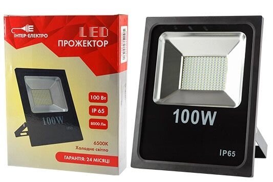 Прожектор LED INTERELEKTRO 100W 6500K SMD 8000Lm IP65 від компанії Polmart - фото 1