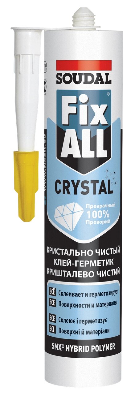 Прозорий клей-герметик Soudal Fix All Crystal від компанії Polmart - фото 1