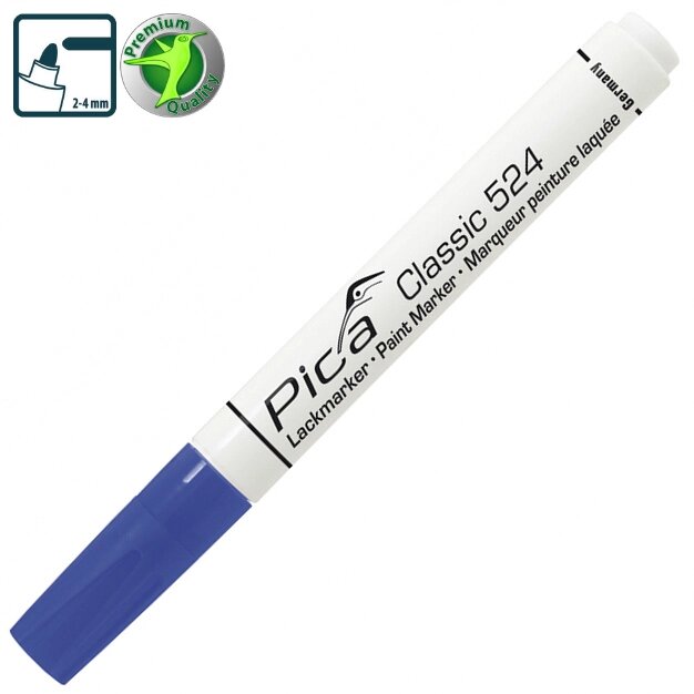 Рідкий промисловий маркер Pica Classic 524/41 Industry Paint Marker, синій від компанії Polmart - фото 1