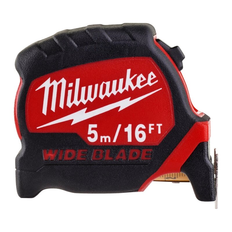 Рулетка метрична MILWAUKEE WIDE BLADE, 5м-16фт (футова) від компанії Polmart - фото 1