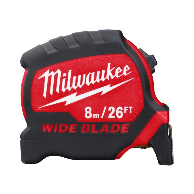 Рулетка метрична MILWAUKEE WIDE BLADE, 8м-26фт (футова) від компанії Polmart - фото 1