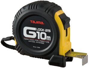 Рулетка будівельна міцна tajima G-LOCK, G5pa0MY - 10м25мм