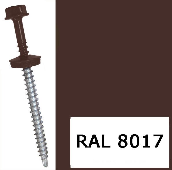 Самонарізи покрівельні по металу ETANCO (GUNNEBO) 4.8х19 RAL 8017 упк 250 шт від компанії Polmart - фото 1