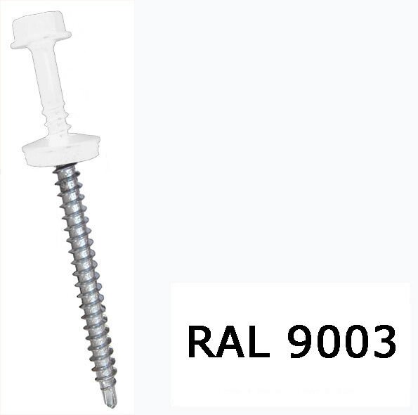 Самонарізи покрівельні по металу ETANCO (GUNNEBO) 4.8х19 RAL 9003 упк 250 шт від компанії Polmart - фото 1
