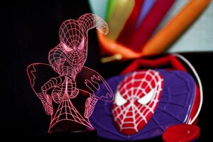 Змінна пластина для 3D світильників "Людина-павук" 3DTOYSLAMP