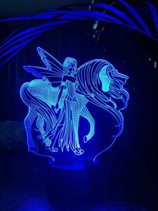 Змінна пластина для 3D світильників "Ельф та Єдиноріг" 3DTOYSLAMP