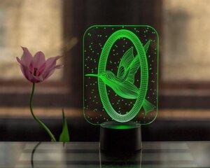 Змінна пластина для 3D світильників "Колібрі" 3DTOYSLAMP