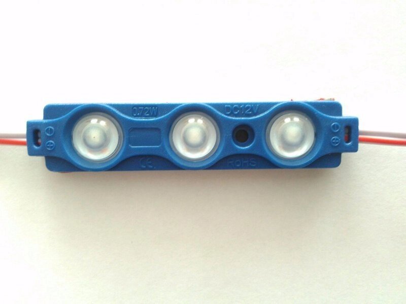 Світлодіодний Модуль SMD 2835 Лінза 3 LED синій:460-470K від компанії Polmart - фото 1