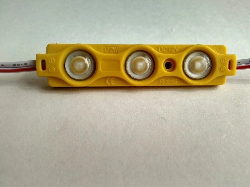 Світлодіодний Модуль SMD 2835 Лінза 3 LED жовтий: 500-5100K від компанії Polmart - фото 1