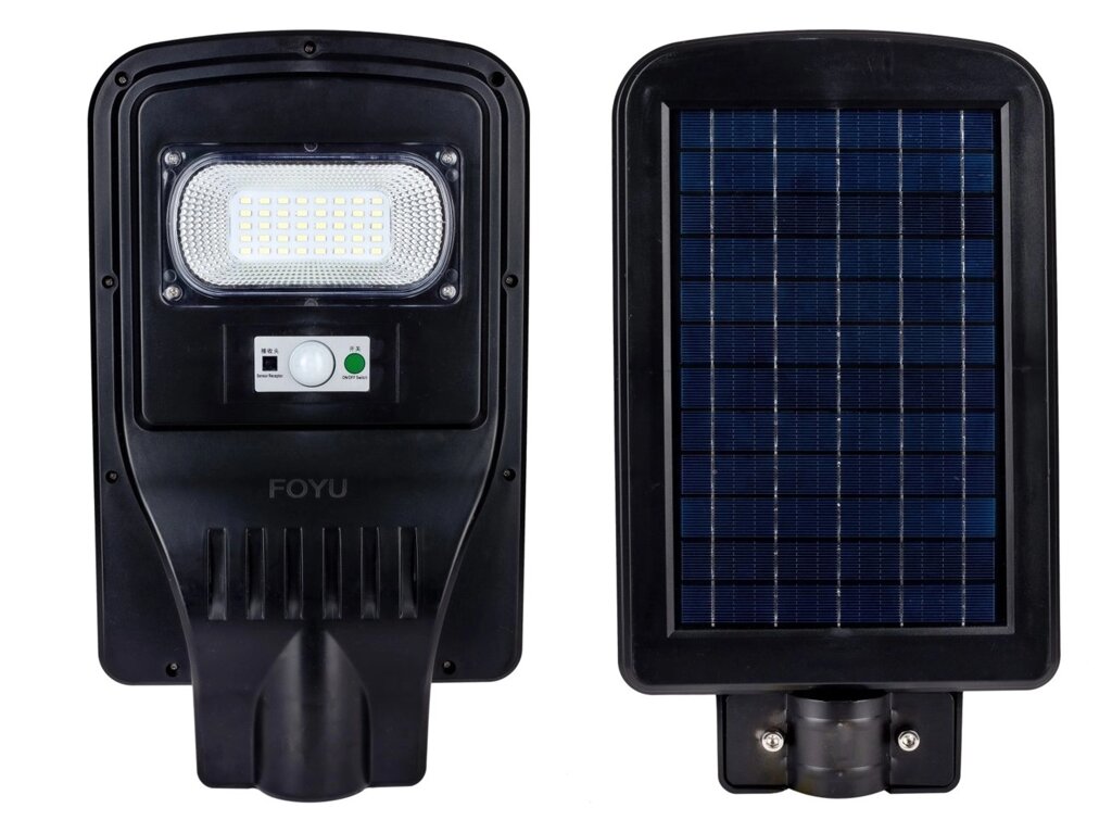Вуличний світильник FOYU LED на сонячній батареї 30 Вт (FO-5930) від компанії Polmart - фото 1