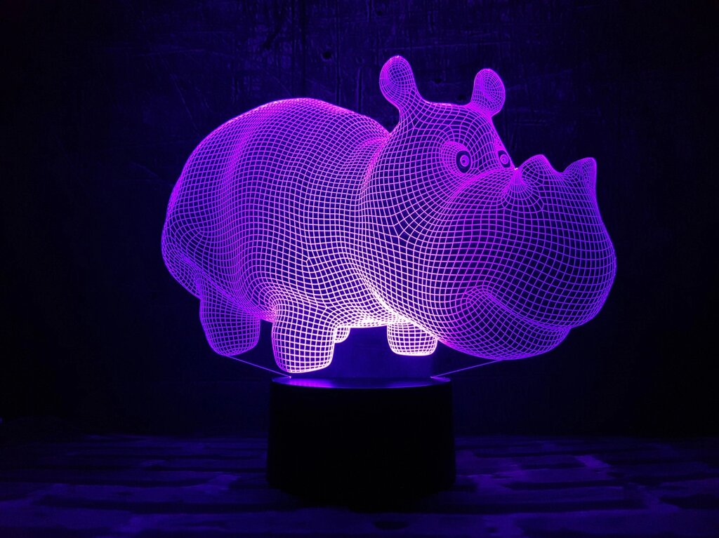 Змінна пластина для 3D ламп "Бегемот" 3DTOYSLAMP від компанії Polmart - фото 1