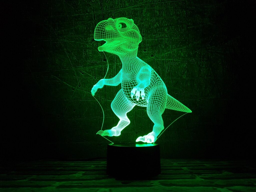 Змінна пластина для 3D ламп "Дінозаврик" 3DTOYSLAMP від компанії Polmart - фото 1