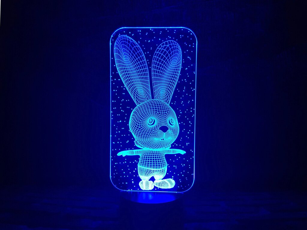 Змінна пластина для 3D ламп "Кролик" 3DTOYSLAMP від компанії Polmart - фото 1