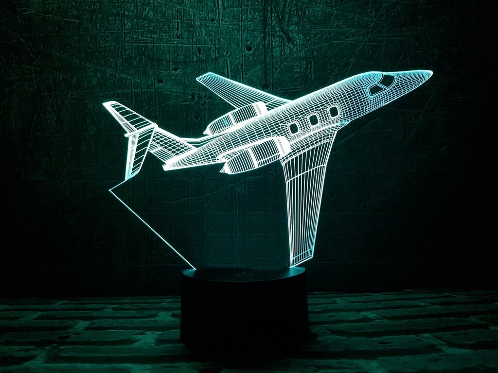 Змінна пластина для 3D ламп "Літак 2" 3DTOYSLAMP від компанії Polmart - фото 1