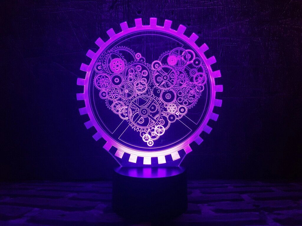 Змінна пластина для 3D ламп "Механічне серце" 3DTOYSLAMP від компанії Polmart - фото 1