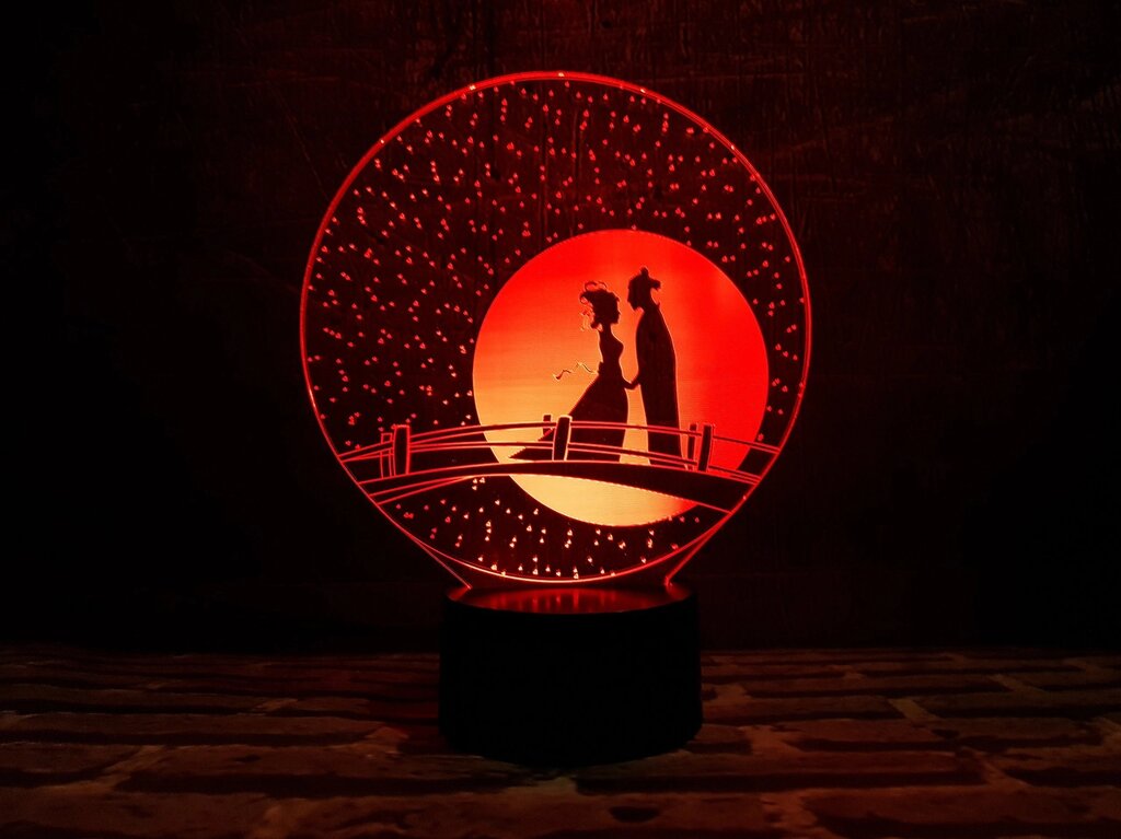 Змінна пластина для 3D ламп "Міст закоханих" 3DTOYSLAMP від компанії Polmart - фото 1