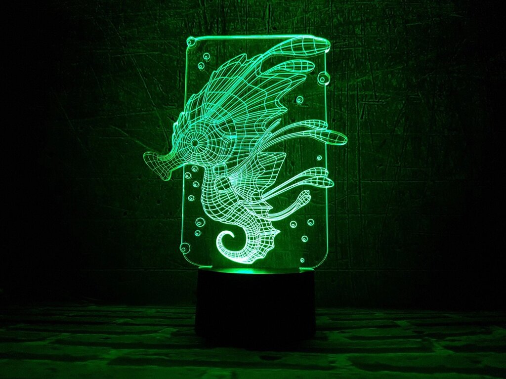 Змінна пластина для 3D ламп "Морський коник" 3DTOYSLAMP від компанії Polmart - фото 1