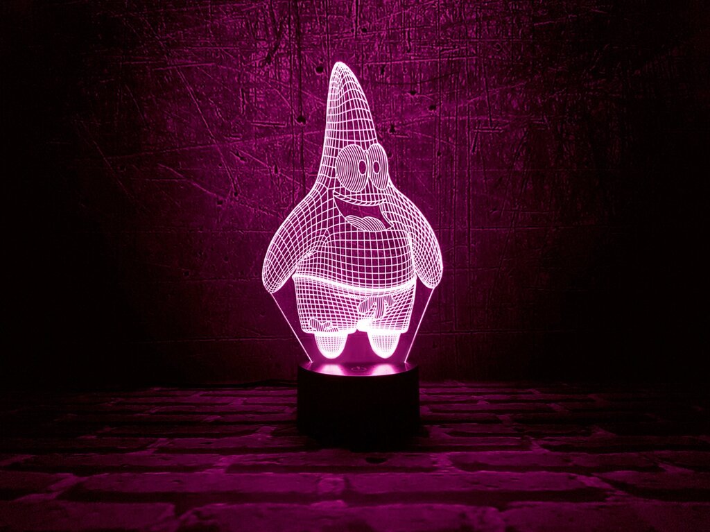 Змінна пластина для 3D ламп "Патрік" 3DTOYSLAMP від компанії Polmart - фото 1