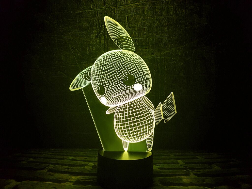 Змінна пластина для 3D ламп "Пікачу" 3DTOYSLAMP від компанії Polmart - фото 1