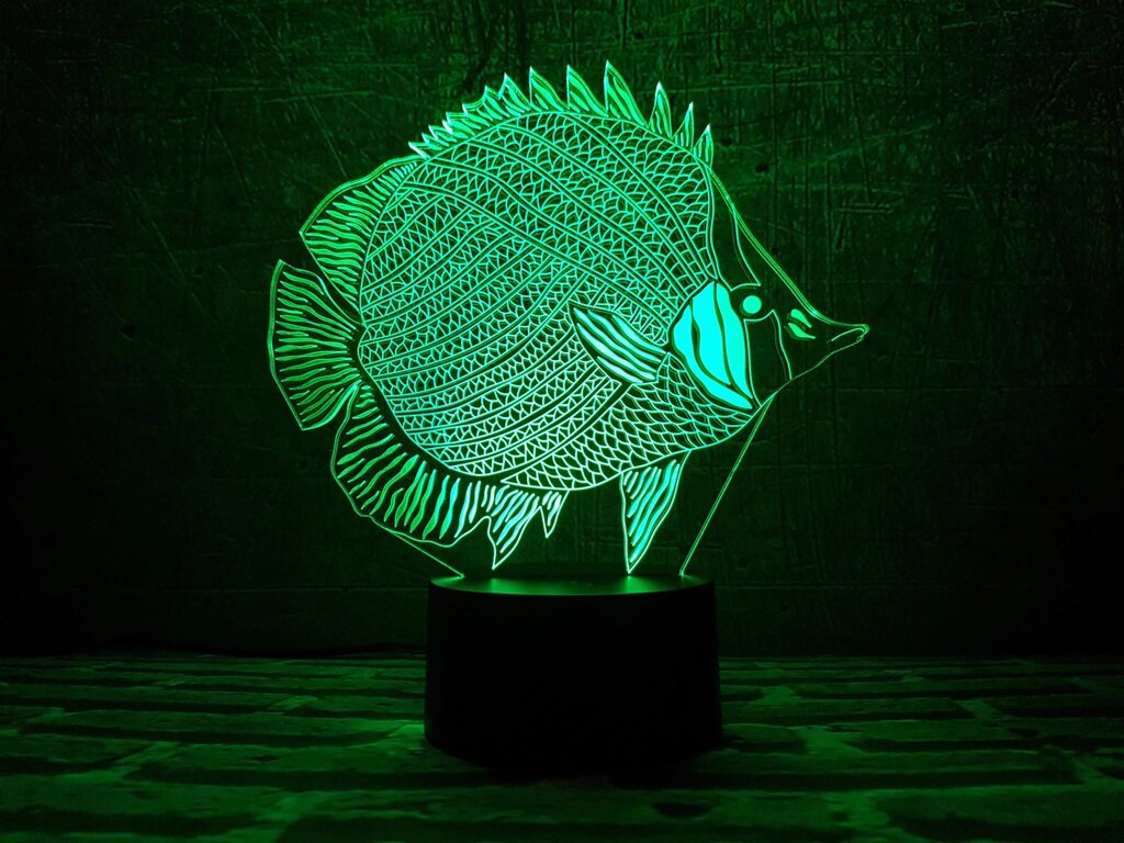 Змінна пластина для 3D ламп "Рибка" 3DTOYSLAMP від компанії Polmart - фото 1