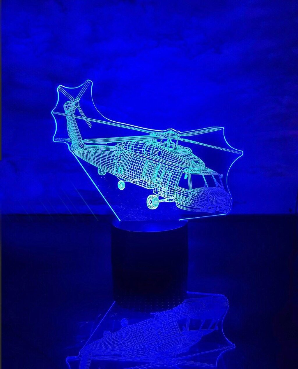 Змінна пластина для 3D ламп "Вертоліт" 3DTOYSLAMP від компанії Polmart - фото 1